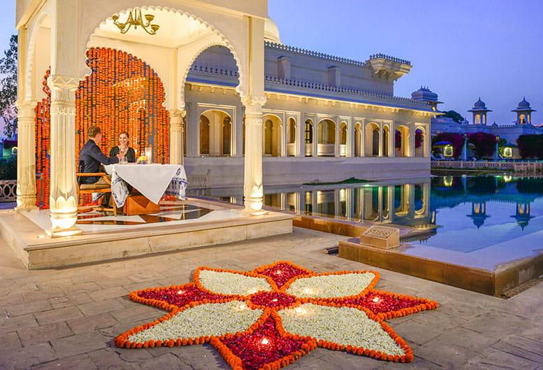 Dinner at the Lakeside Pavilion - The Oberoi Udaivilas, Udaipur