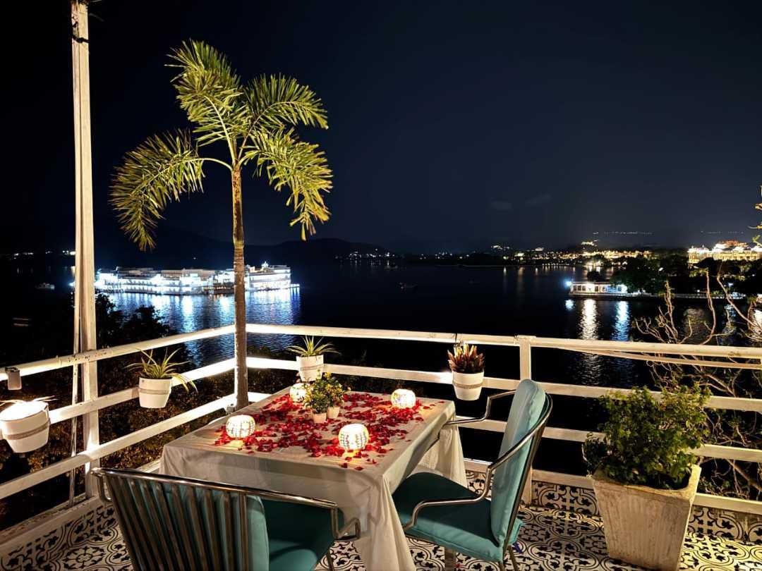 Dining on Terrace in Moustache Udaipur Luxuria