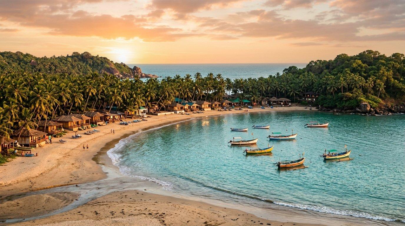Goa beach at sunset