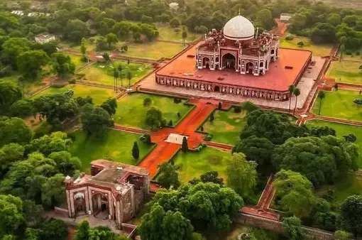 Humanyt Tomb Delhi A view from sky