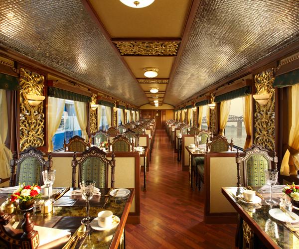 Maharaja Express Inside ViewDinner at the Lakeside Pavilion - The Oberoi Udaivilas, Udaipur