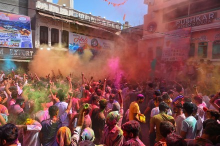 Pushkar holi celebration