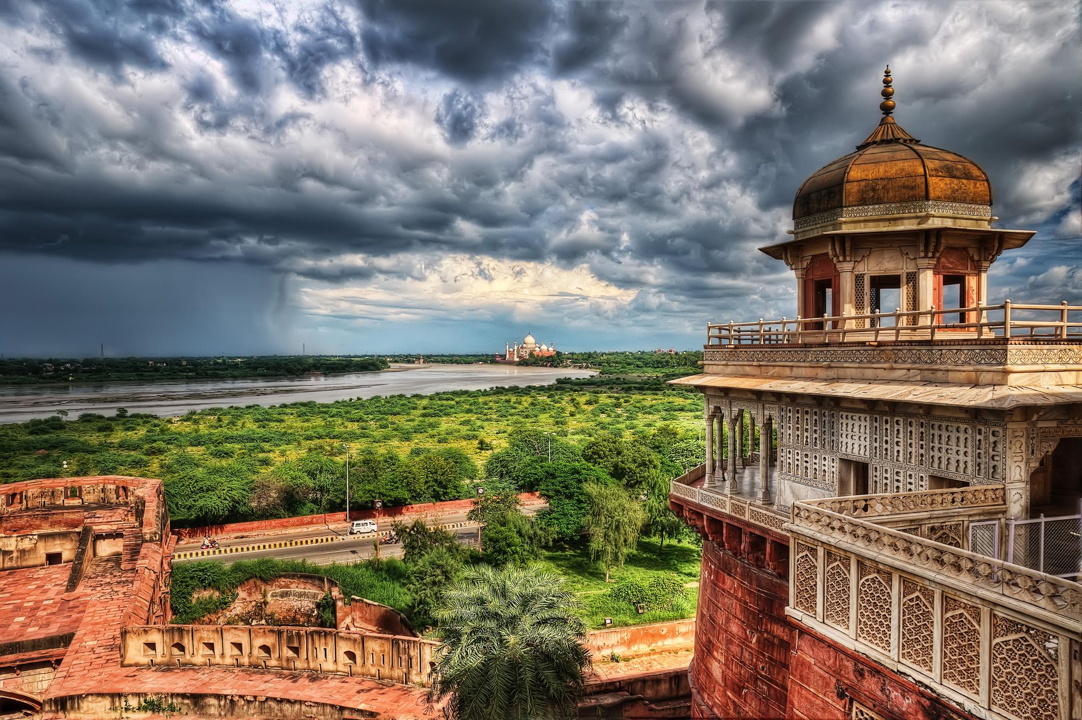 Taj Mahal view from Red Fort Agra