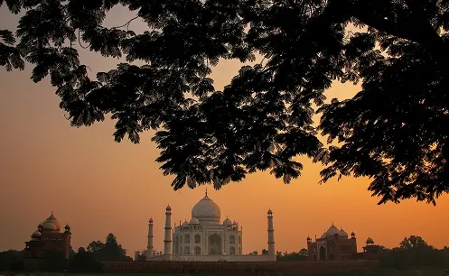 Taj Mahal Agra View from Mehtab Bagh