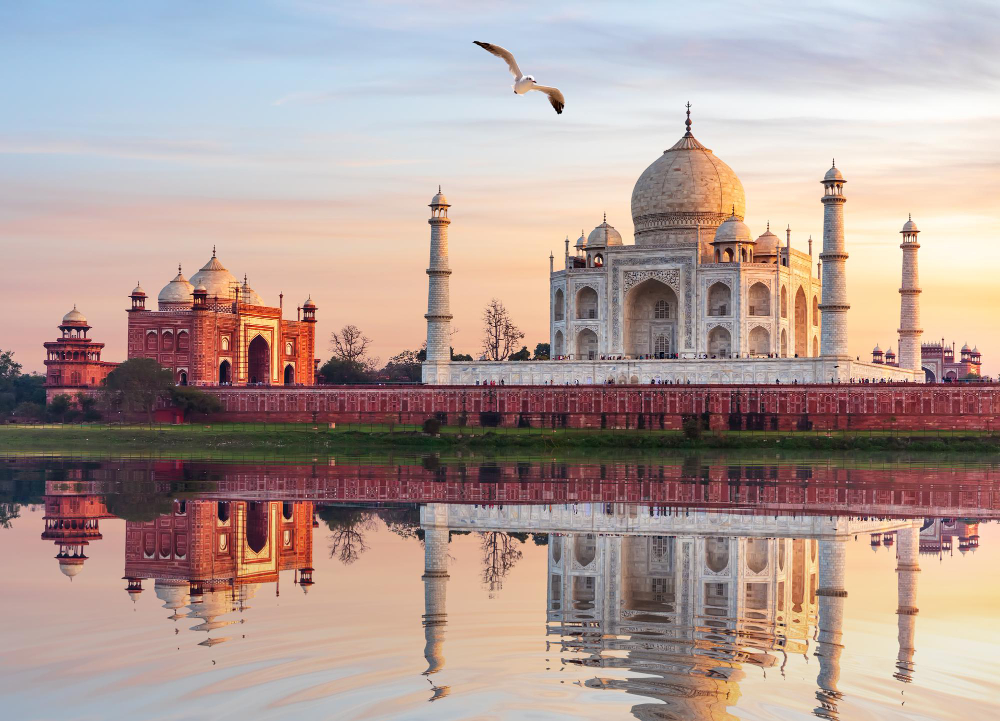 Taj Mahal at sunrise