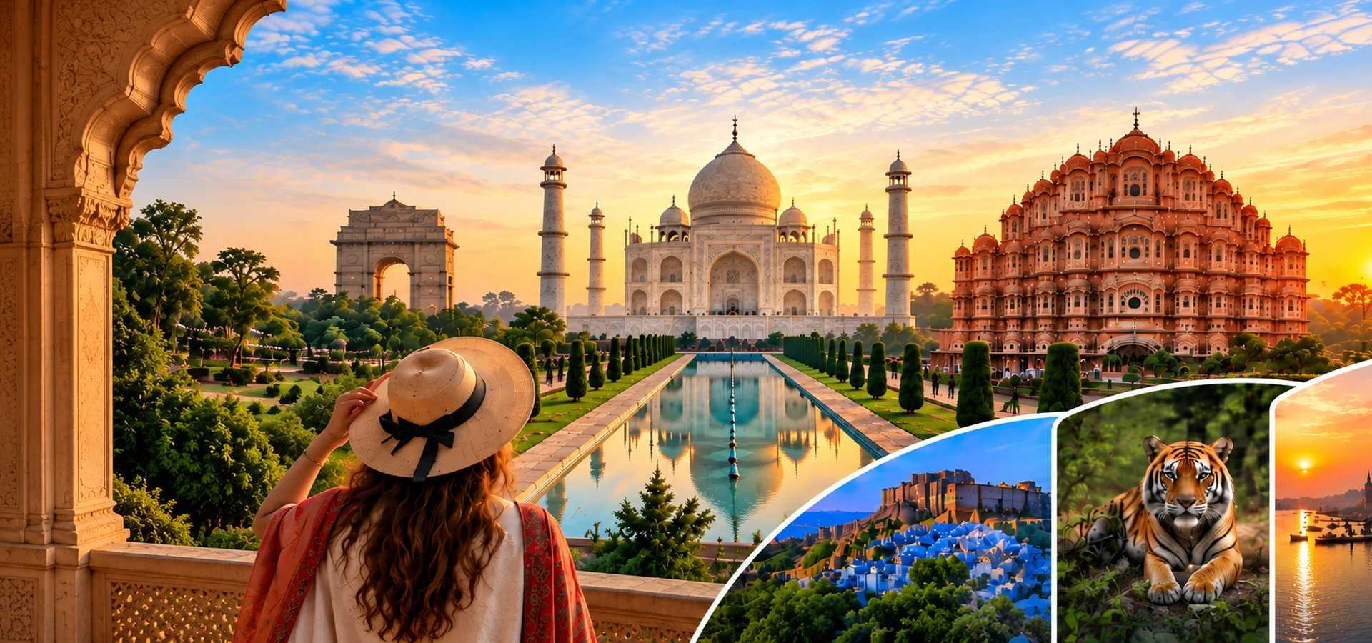 Golden Triangle Tour India featuring Delhi, Agra and Jaipur with extensions to Jodhpur, Ranthambore and Varanasi